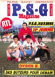 Magazine Paris Saint-Germain N°12 du 5 décembre 1986