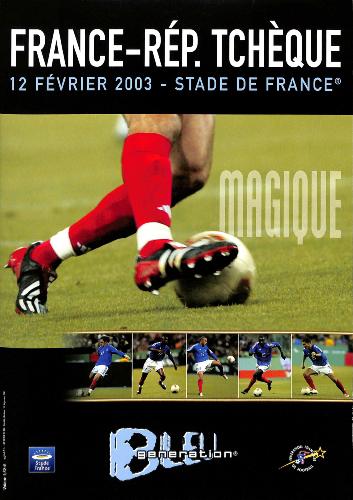 PROGRAMME OFFICIEL DU MATCH FRANCE VS RÉP. TCHÈQUE DU 12 FÉVRIER 2003