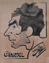 Caricature originale de Michel CHARDEL (FR) Athlétisme
