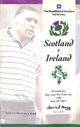 Programme officiel du match Écosse vs Irlande du 4 février 1995