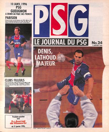 Le journal du PSG N°24 du 7 janvier 1996