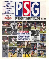 Le journal du PSG N°44 du 23 mars 1997