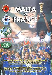 PROGRAMME OFFICIEL DU MATCH MALTE VS FRANCE DU 16 OCTOBRE 2002