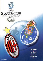 PROGRAMME OFFICIEL DU MATCH AC MILAN VS FC PORTO DU 29 AOÛT 2003