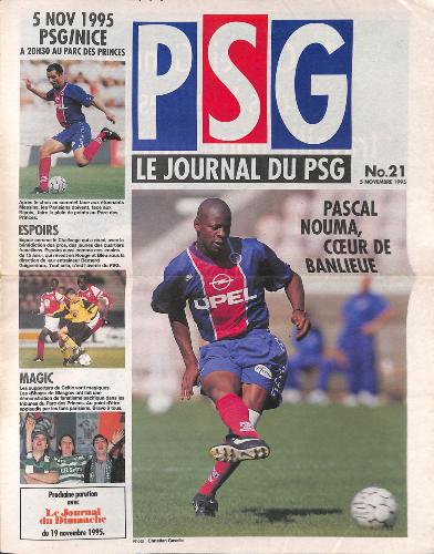 Le journal du PSG N°21 du 5 novembre 1995