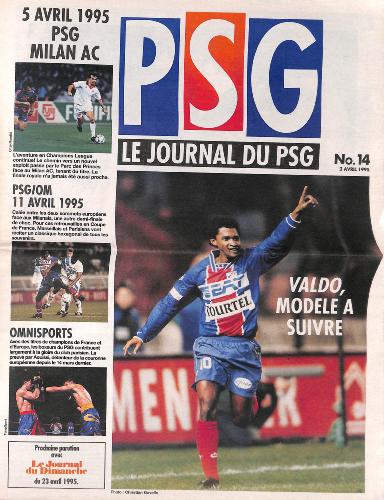 Le journal du PSG N°14 du 2 avril 1995