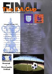 PROGRAMME OFFICIEL FINALE FA CUP ARSENAL FC VS NEWCASTLE UNITED DU 16 MAI 1998