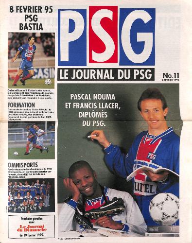 Le journal du PSG N°11 du 5 février 1995