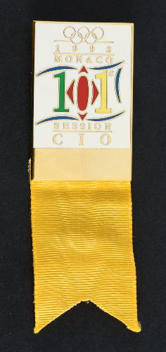 BADGE PRESSE DE LA 101ÈME SESSION DU CIO MONACO 1993