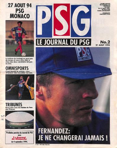 Le journal du PSG N°2 du 21 août 1994