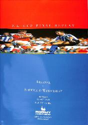 PROGRAMME OFFICIEL FINALE FA CUP REPLAY ARSENAL FC VS SHEFFIELD WEDNESDAY DU 20 MAI 1993