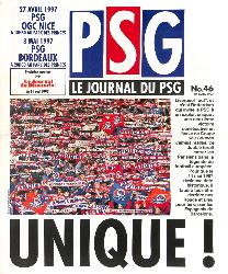 Le journal du PSG N°46 du 27 avril 1997