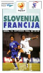 PROGRAMME OFFICIEL DU MATCH SLOVÉNIE VS FRANCE DU 10 SEPTEMBRE 2003