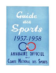 RELIURE SUR LE GUIDE DES SPORTS 1957-1958 ANNUAIRE OFFICIEL