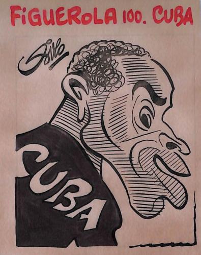 Caricature originale d'Enrique FIGUEROLA (CUB) Athlétisme