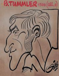 Caricature originale de Bodo TUMMLER (ALL) Athlétisme