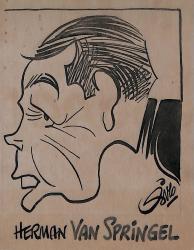 Caricature originale d'Herman VAN SPRINGEL (BEL)