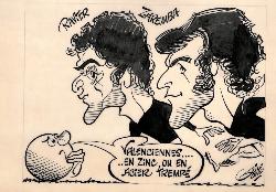 CARICATURE ORIGINALE DE RAVIER ET ZAREMBA (VALENCIENNES FC)