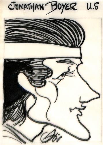 Caricature originale de Jonathan BOYER (USA)