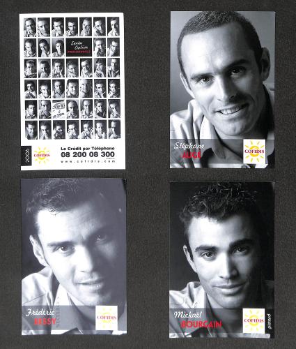 ENSEMBLE DE 40 CARTES PHOTO AVEC 32 COUREURS DIFFÉRENTS DE L'ÉQUIPE COFIDIS 2006