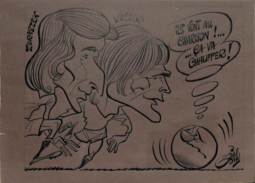 CARICATURE ORIGINALE DE ZURASZEK ET KAISER (LENS)