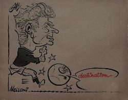 CARICATURE ORIGINALE D'UMBERTO MELLONI