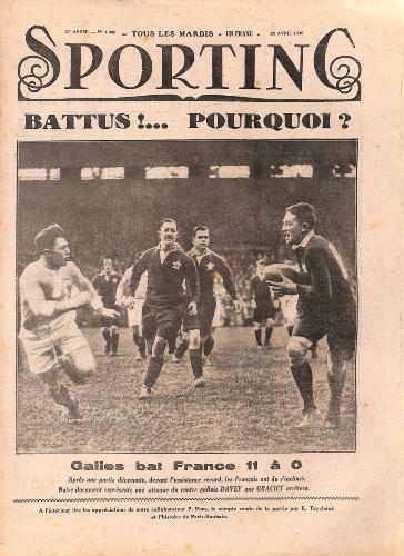 SPORTING N°1003 DU 22 AVRIL 1930
