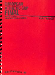 PROGRAMME OFFICIEL COUPE D'EUROPE FINALE ATHLÉTISME 1970