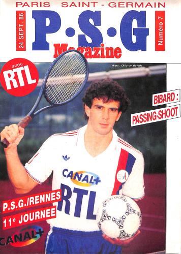Magazine Paris Saint-Germain N°7 du 24 septembre 1986