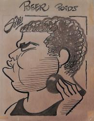 Caricature originale d'Arnjolt BEER (FR) Athlétisme