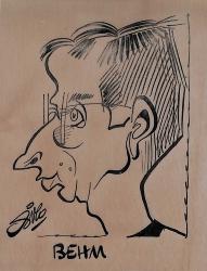Caricature originale de Jean-Jacques BEHM (FR) Athlétisme