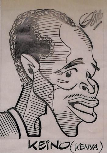 Caricature originale de Kipchoge KEINO (KEN) Athlétisme