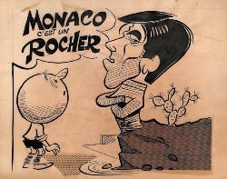 CARICATURE ORIGINALE D'UN GARDIEN DE (L'AS MONACO) (À DÉTERMINER)