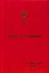 Programme officiel VIP du match France vs XV du Président du 22 octobre 1977