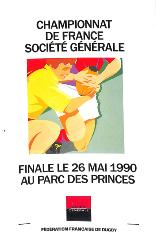 Programme officiel VIP de la Finale du Championnat de France 1990