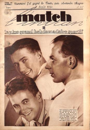 MATCH L'INTRAN N°417 DU 7 AOÛT 1934