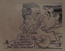 CARICATURE ORIGINALE DE CHRÉTIEN ET HERBET (FC NANCY)