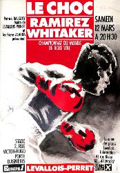 PROGRAMME OFFICIEL DU COMBAT ENTRE RAMIREZ ET WHITAKER LE 12 MARS 1988