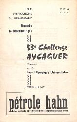 PROGRAMME OFFICIEL 53E CHALLENGE AYÇAGUER ATHLÉTISME 1961