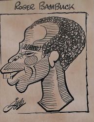 Caricature originale de Roger BAMBUCK (FR) Athlétisme