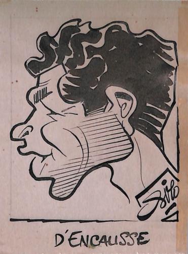 Caricature originale d'Hervé D'ENCAUSSE (FR) Athlétisme