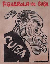 Caricature originale d'Enrique FIGUEROLA (CUB) Athlétisme