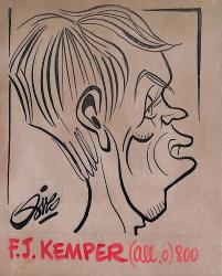Caricature originale de Franz-Josef KEMPER (ALL) Athlétisme