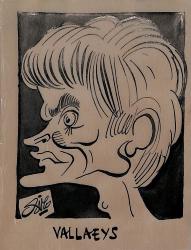 Caricature originale de VALLAEYS Athlétisme (à déterminer)