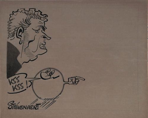 CARICATURE ORIGINALE DE MICHEL STIÉVENARD