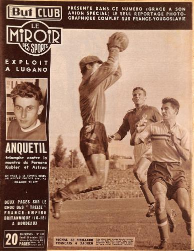 BUT ET CLUB LE MIROIR DES SPORTS N°430 DU 19 OCTOBRE 1953