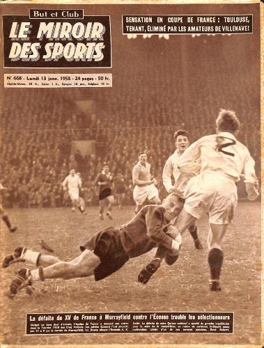 BUT ET CLUB LE MIROIR DES SPORTS N°668 DU 13 JANVIER 1958