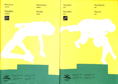 ENSEMBLE DE 28 FASCICULES DES RÉSULTATS OFFICIELS DES JEUX OLYMPIQUES DE BARCELONE 1992