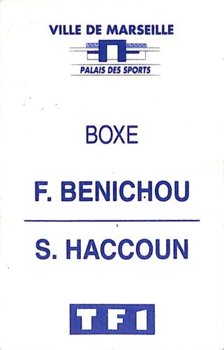 BILLET DU COMBAT ENTRE BENICHOU ET HACCOUN LE 3 JUIN 1993