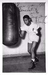 Carte photo dédicacée par Bang Bang (?).